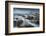 Stormy conditions on the rocky Bantham coast, looking across to Burgh Island, Devon, England-Adam Burton-Framed Photographic Print