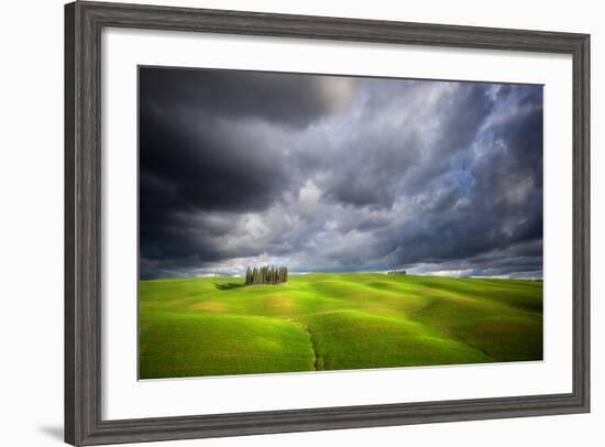 Stormy Cypresses-Marcin Sobas-Framed Photographic Print