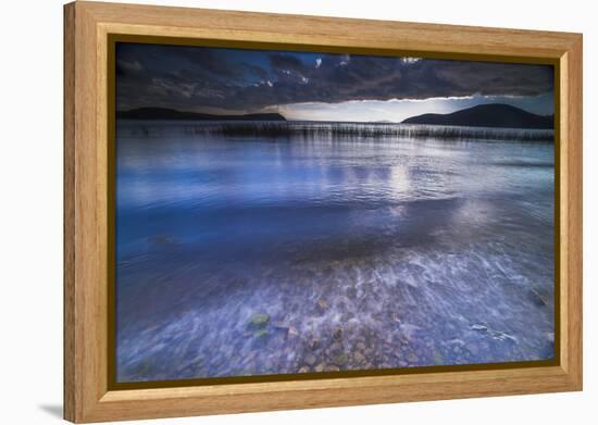 Stormy Lake Titicaca, Challapampa Village, Isla Del Sol (Island of the Sun), Bolivia, South America-Matthew Williams-Ellis-Framed Premier Image Canvas