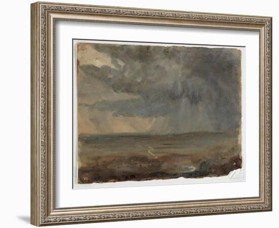 Stormy Landscape, C.1832 (Oil on Paper)-Thomas Cole-Framed Giclee Print