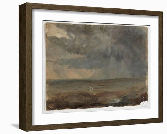 Stormy Landscape, C.1832 (Oil on Paper)-Thomas Cole-Framed Giclee Print