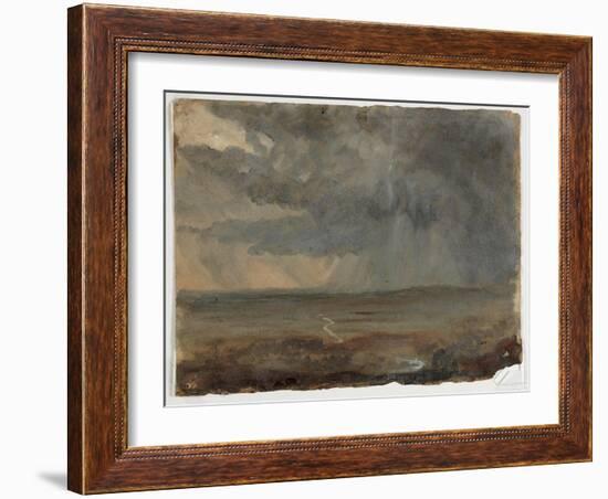 Stormy Landscape, C.1832 (Oil on Paper)-Thomas Cole-Framed Giclee Print