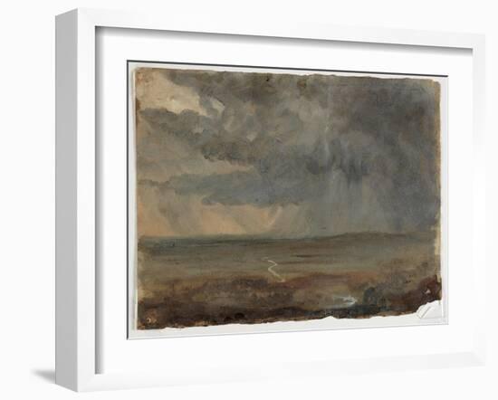 Stormy Landscape, C.1832 (Oil on Paper)-Thomas Cole-Framed Giclee Print