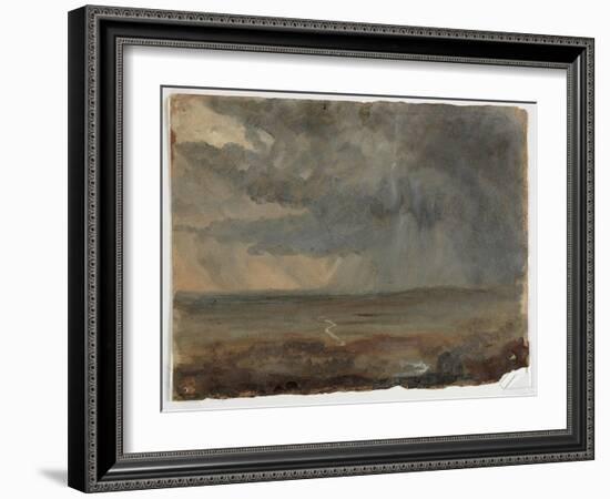 Stormy Landscape, C.1832 (Oil on Paper)-Thomas Cole-Framed Giclee Print