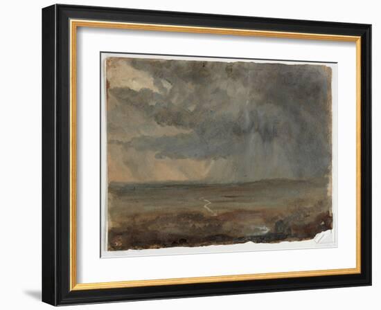 Stormy Landscape, C.1832 (Oil on Paper)-Thomas Cole-Framed Giclee Print