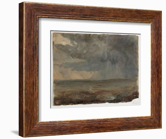 Stormy Landscape, C.1832 (Oil on Paper)-Thomas Cole-Framed Giclee Print