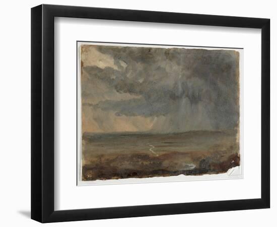 Stormy Landscape, C.1832 (Oil on Paper)-Thomas Cole-Framed Giclee Print