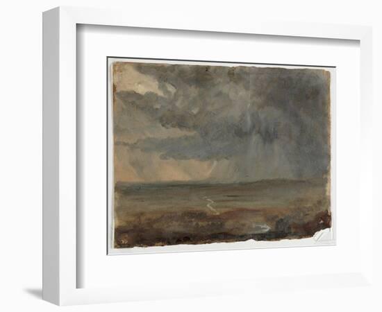 Stormy Landscape, C.1832 (Oil on Paper)-Thomas Cole-Framed Giclee Print