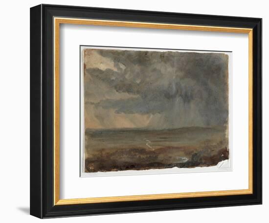 Stormy Landscape, C.1832 (Oil on Paper)-Thomas Cole-Framed Giclee Print