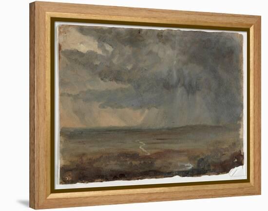 Stormy Landscape, C.1832 (Oil on Paper)-Thomas Cole-Framed Premier Image Canvas