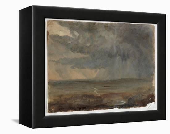 Stormy Landscape, C.1832 (Oil on Paper)-Thomas Cole-Framed Premier Image Canvas