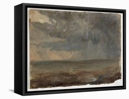 Stormy Landscape, C.1832 (Oil on Paper)-Thomas Cole-Framed Premier Image Canvas