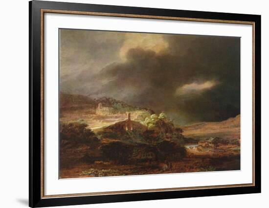 Stormy Landscape-Rembrandt van Rijn-Framed Collectable Print