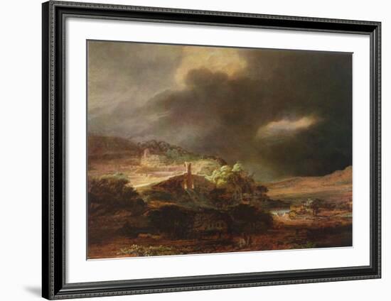 Stormy Landscape-Rembrandt van Rijn-Framed Collectable Print