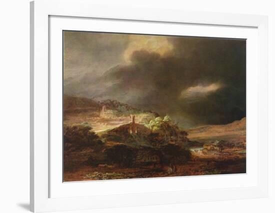 Stormy Landscape-Rembrandt van Rijn-Framed Collectable Print