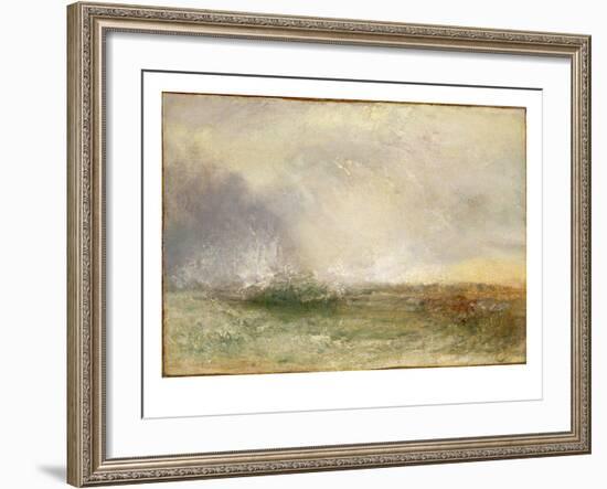 Stormy Sea Breaking on a Shore, 1840-5-J^ M^ W^ Turner-Framed Giclee Print