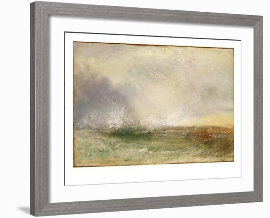 Stormy Sea Breaking on a Shore, 1840-5-J^ M^ W^ Turner-Framed Giclee Print