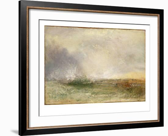 Stormy Sea Breaking on a Shore, 1840-5-J^ M^ W^ Turner-Framed Giclee Print