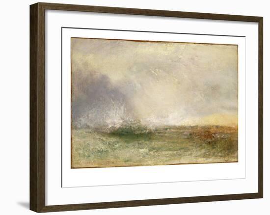 Stormy Sea Breaking on a Shore, 1840-5-J^ M^ W^ Turner-Framed Giclee Print