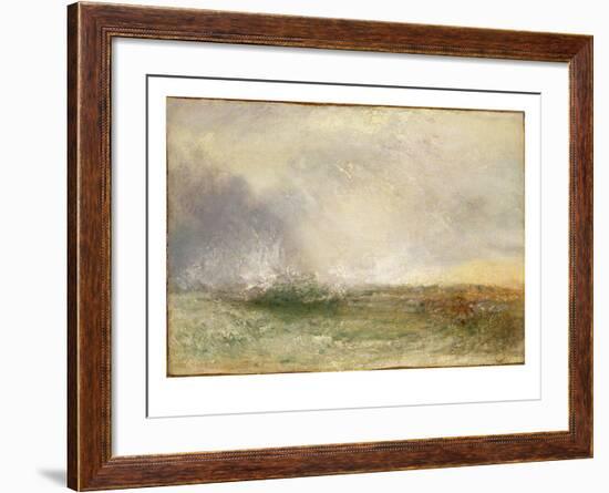 Stormy Sea Breaking on a Shore, 1840-5-J^ M^ W^ Turner-Framed Giclee Print