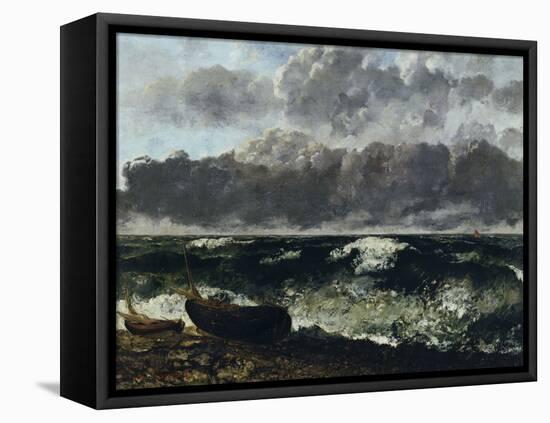 Stormy Sea or The Wave, c.1870-Gustave Courbet-Framed Premier Image Canvas