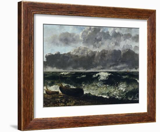 Stormy Sea or The Wave, c.1870-Gustave Courbet-Framed Giclee Print