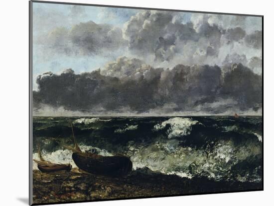 Stormy Sea or The Wave, c.1870-Gustave Courbet-Mounted Giclee Print