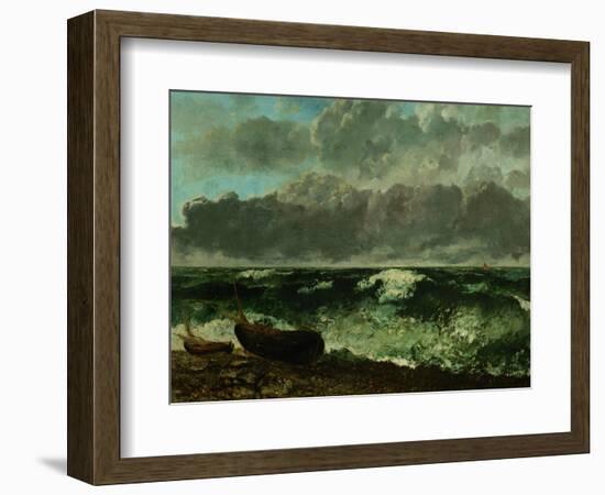 Stormy Sea (The Wave), 1870-Gustave Courbet-Framed Giclee Print