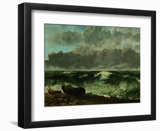 Stormy Sea (The Wave), 1870-Gustave Courbet-Framed Giclee Print