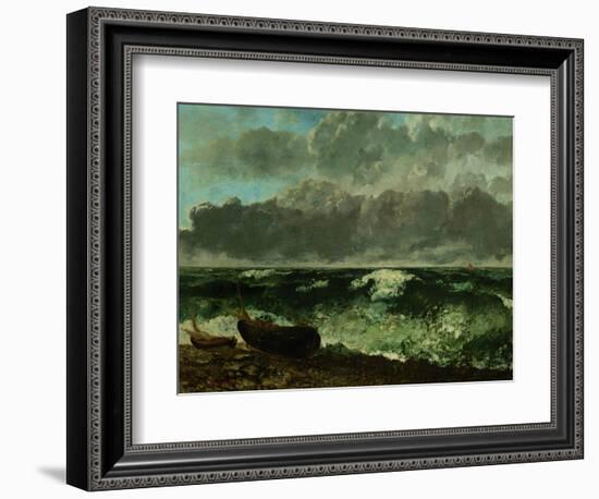 Stormy Sea (The Wave), 1870-Gustave Courbet-Framed Giclee Print