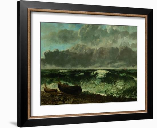 Stormy Sea (The Wave), 1870-Gustave Courbet-Framed Giclee Print