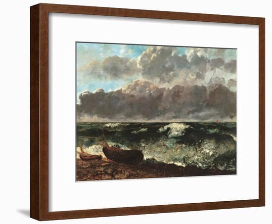 Stormy Sea, (The Wave)-Gustave Courbet-Framed Art Print