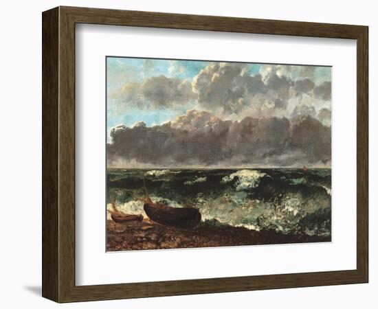 Stormy Sea, (The Wave)-Gustave Courbet-Framed Art Print