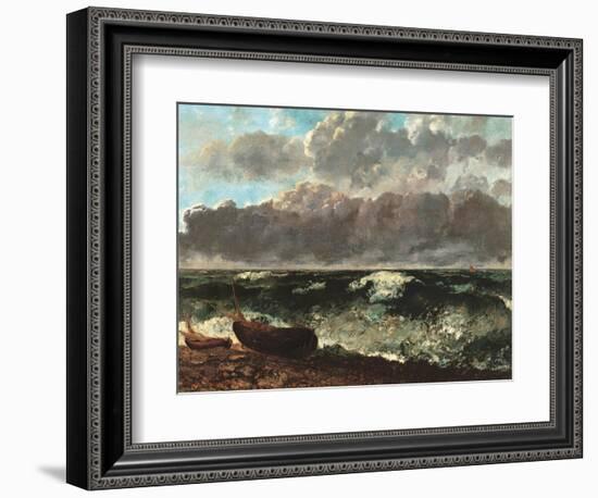 Stormy Sea, (The Wave)-Gustave Courbet-Framed Art Print