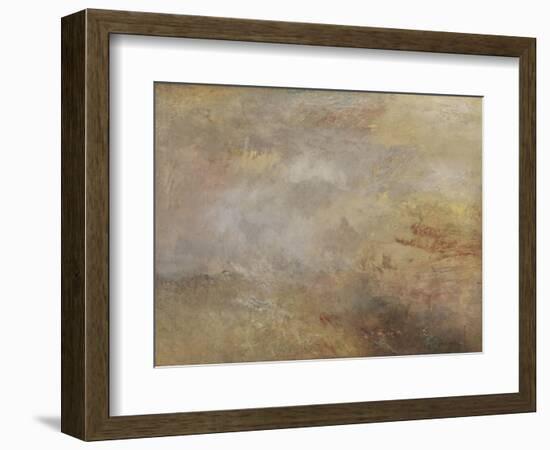 Stormy Sea with Dolphins-J. M. W. Turner-Framed Giclee Print