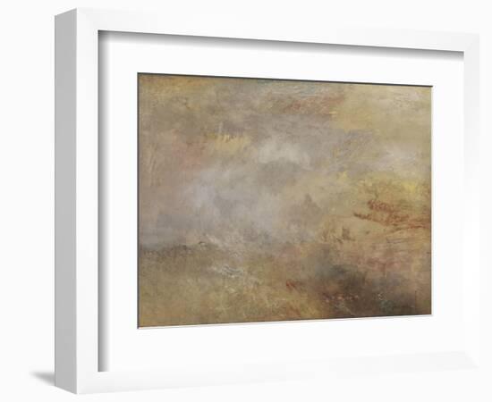 Stormy Sea with Dolphins-J. M. W. Turner-Framed Giclee Print