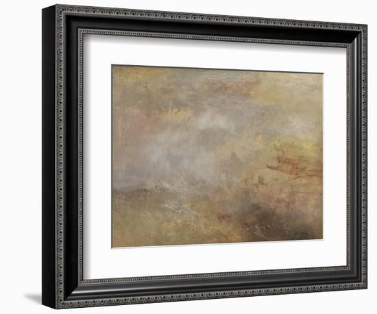 Stormy Sea with Dolphins-J. M. W. Turner-Framed Giclee Print