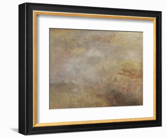 Stormy Sea with Dolphins-J. M. W. Turner-Framed Giclee Print