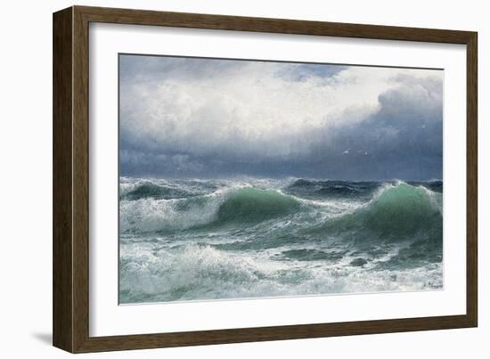 Stormy Sea with Translucent Breakers, 1894-David James-Framed Giclee Print