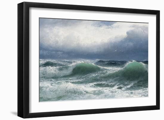 Stormy Sea with Translucent Breakers, 1894-David James-Framed Giclee Print
