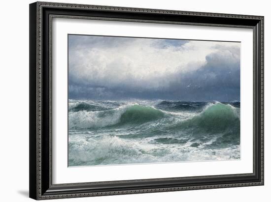 Stormy Sea with Translucent Breakers, 1894-David James-Framed Giclee Print