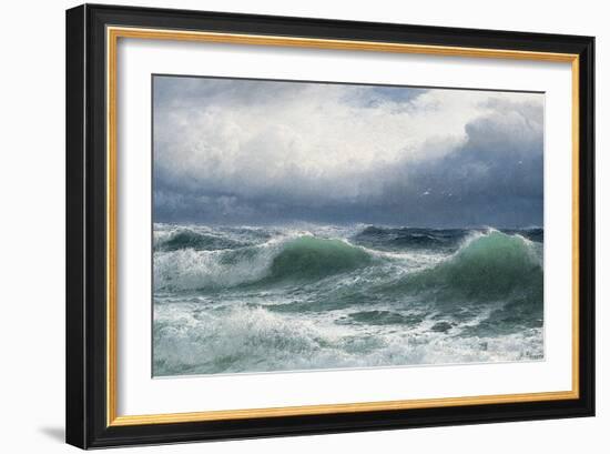 Stormy Sea with Translucent Breakers, 1894-David James-Framed Giclee Print