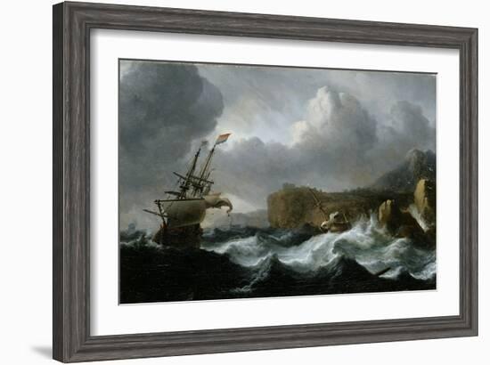 Stormy Sea-Ludolf Backhuysen-Framed Giclee Print