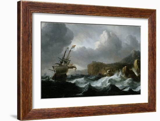 Stormy Sea-Ludolf Backhuysen-Framed Giclee Print