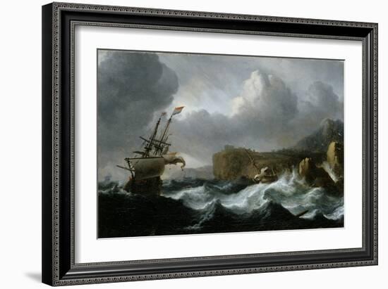 Stormy Sea-Ludolf Backhuysen-Framed Giclee Print