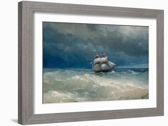 Stormy Sea-Ivan Konstantinovich Aivazovsky-Framed Giclee Print