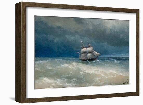 Stormy Sea-Ivan Konstantinovich Aivazovsky-Framed Giclee Print