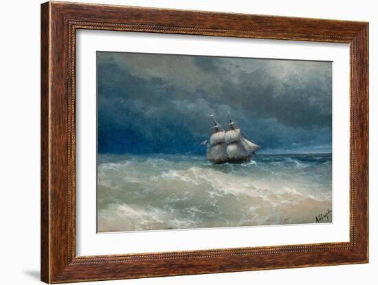 Stormy Sea-Ivan Konstantinovich Aivazovsky-Framed Giclee Print