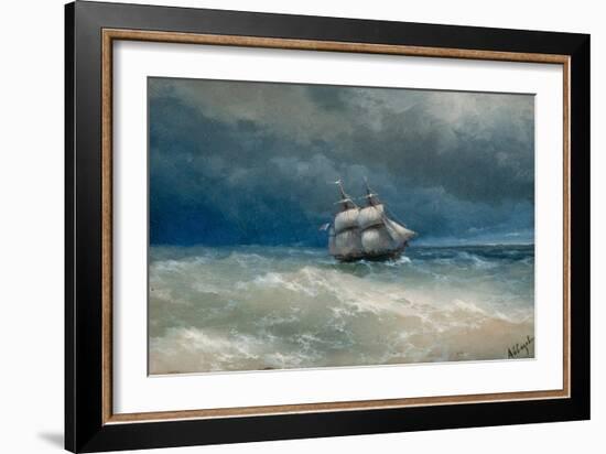 Stormy Sea-Ivan Konstantinovich Aivazovsky-Framed Giclee Print