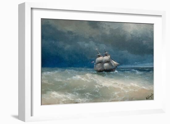 Stormy Sea-Ivan Konstantinovich Aivazovsky-Framed Giclee Print